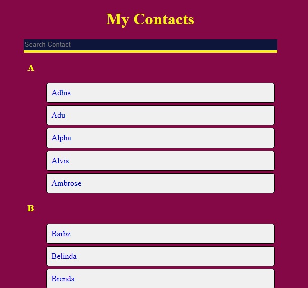 contact app